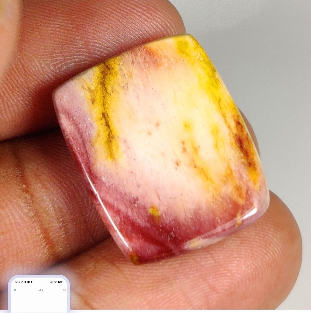 23.01 Ct Natural Mookaite Jasper Quartz Cushion Cab